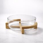 Premium Glass Fruit Bowl with Natural Bamboo Stand - Image 3