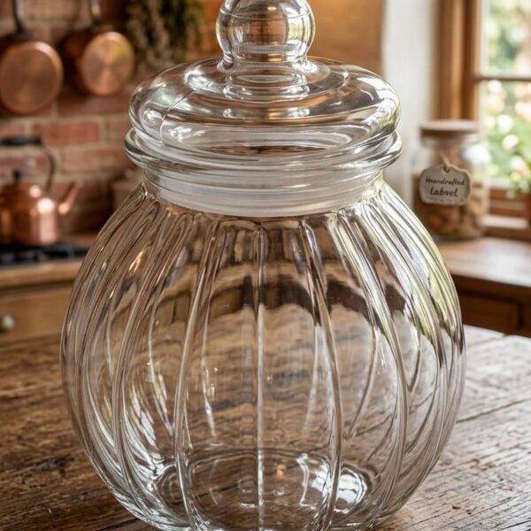 Clear Glass Candy Jar with Lid
