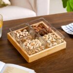Luxury Dry Fruit Tray with 4 Glass Bowls - Image 7