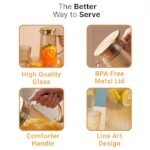 Elegant Amber Tinted Glass Carafe Set - Image 4