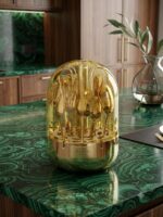 Luxury 24-Piece Gold Cutlery Set with Rotating Dustproof Storage Dome - Image 9