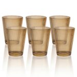 Elegant Amber Tinted Glass Carafe Set - Image 2