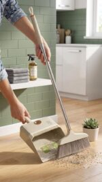 Broom and Dustpan Set with Long Handle - Image 3