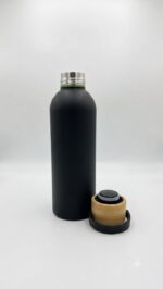 Stainless Steel Water Bottle Wooden Lid with Carry Handle - Image 6