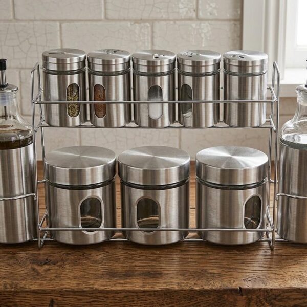 Kitchen Collection 10-Piece Stainless Steel Kitchen Set with Stand