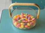 Glass Fruit Basket with Wooden Handle - Image 4