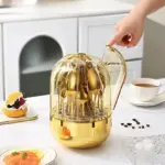 Luxury 24-Piece Gold Cutlery Set with Rotating Dustproof Storage Dome - Image 6