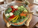 Premium Glass Fruit Bowl with Natural Bamboo Stand - Image 8