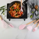 12 Pcs Silicone Kitchen Tool Set with Wooden Handles - Image 9