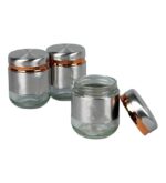 Steel Cover Window Clear Glass Jars - Image 3