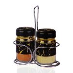 Glass Spice 2 Jar Set With Stand - Image 2