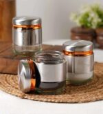 Steel Cover Window Clear Glass Jars - Image 4