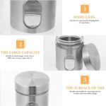 Clear Glass Steel Window Storage Jars - Image 3