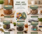 Airtight Glass Jar with Silicone Lid (900ml) - Image 2