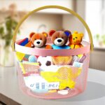 Basket for Storage with Wooden Handle - Image 4