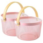 Basket for Storage with Wooden Handle - Image 6