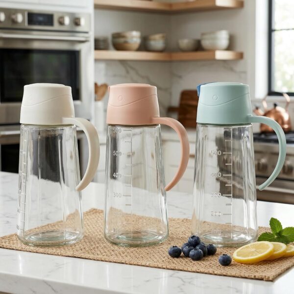 Glass Oil and Vinegar Dispenser Bottle