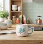 Cute Ceramic Tea Set - 8 Pcs with Tray - Image 3