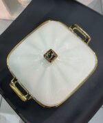 Luxury Ceramic Casserole with Lid & Gold Trim - Image 2