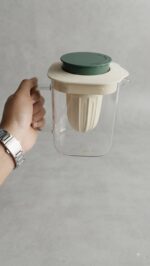 Glass Tea Set with Infuser & Tray (Gold) - Image 2