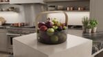 Premium Glass Fruit Basket with Bamboo Handle
