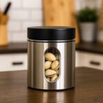 Stainless Steel Storage Jar with Window