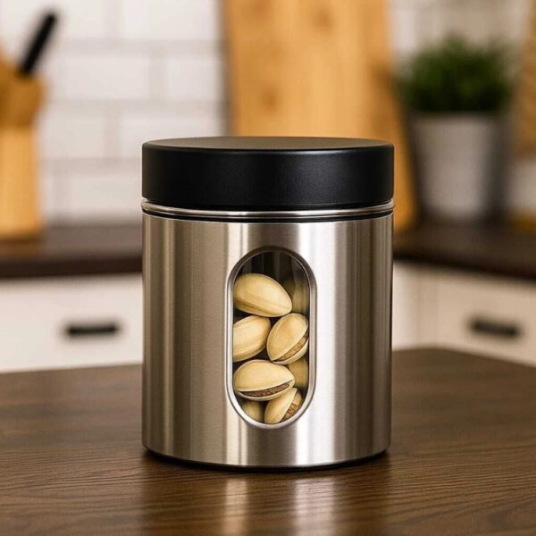 Stainless Steel Storage Jar with Window