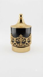 Black Gold PET Rotating Crown Jar - Single