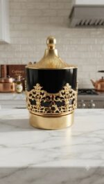 Black Gold PET Rotating Crown Jar - Single - Image 2