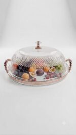 Fruit Dome Platter with Rose Gold Handles (PET) - Image 4