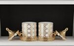 Luxury PET 2-Pc Canister Set with Gold Tray - Image 2