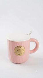 Gold Coin Bunny Ceramic Mug Set with Lid & Spoon - Image 7