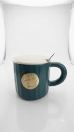 Gold Coin Bunny Ceramic Mug Set with Lid & Spoon - Image 4