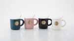 Gold Coin Bunny Ceramic Mug Set with Lid & Spoon - Image 2