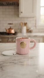 Gold Coin Bunny Ceramic Mug Set with Lid & Spoon - Image 3