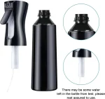 Spray Bottle Fine Mist Sprayer for Hair, Plants, Cleaning 200 ml Plastic Bottle (Pack of 1, Black) - Image 3