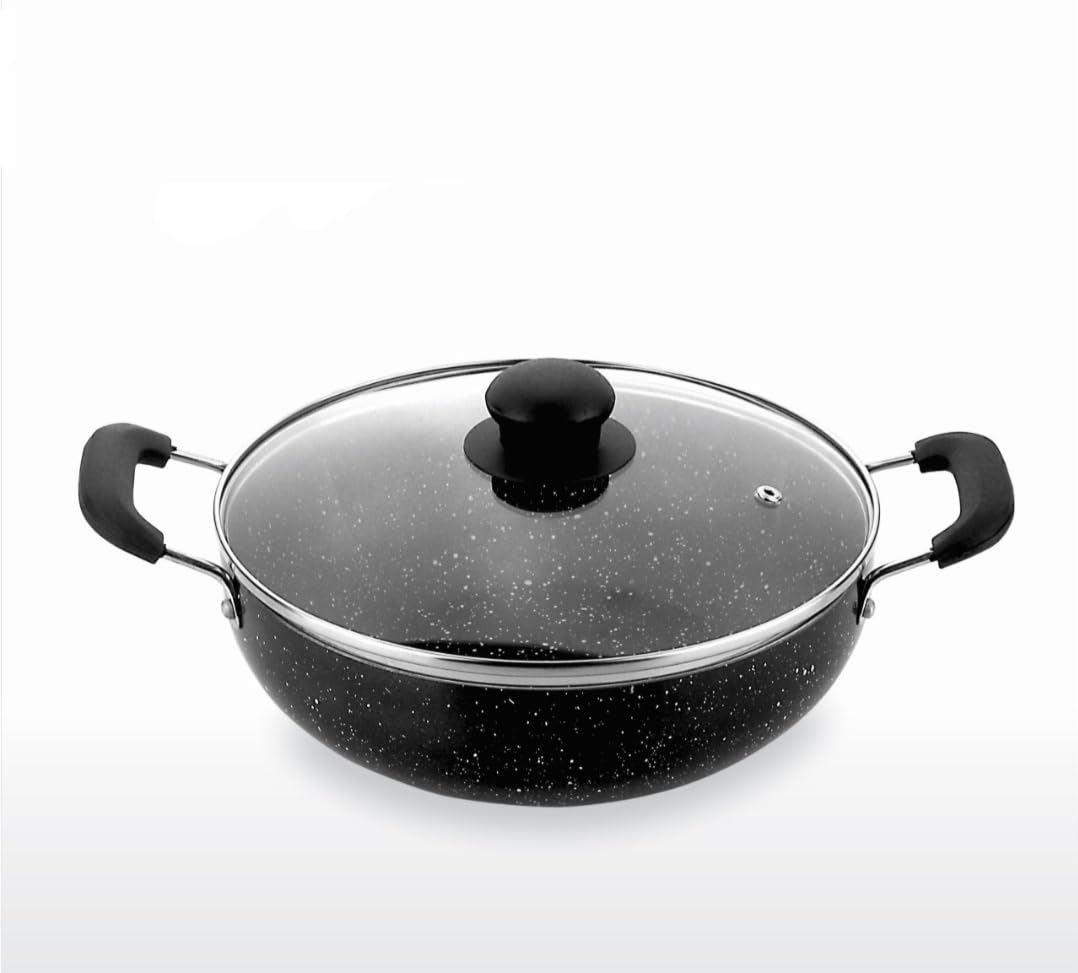 51X5AGqnzyL 28 cm Non-Stick Pan with Tempered Glass Lid - Image 1