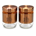 Glass and Stainless Steel Tea Coffee Sugar Canister - Image 4