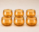 Amber Golden Glass Dessert Bowl - Image 6