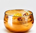 Amber Golden Glass Dessert Bowl - Image 2