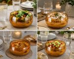 Amber Golden Glass Dessert Bowl - Image 3