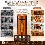 Copper Coated Glass Canister Storage Jar - Image 3