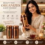 Copper Coated Glass Canister Storage Jar - Image 5