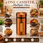 Copper Coated Glass Canister Storage Jar - Image 4