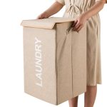 Laundry Basket with Lid and Handles - Image 5