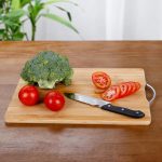 Wooden Bamboo Cutting Board with Handle (Medium Size) - Image 2