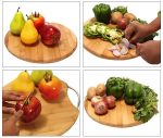 Wooden Bamboo Cutting Board with Handle - Image 3