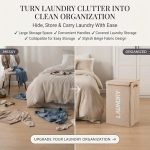 Laundry Basket with Lid and Handles - Image 2