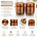 Glass and Stainless Steel Tea Coffee Sugar Canister - Image 3