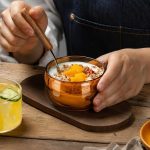 Amber Golden Glass Dessert Bowl - Image 4